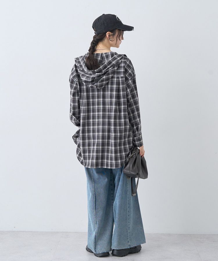 earth music&ecology「フーディーチェックシャツ」|シャツ・ブラウス|