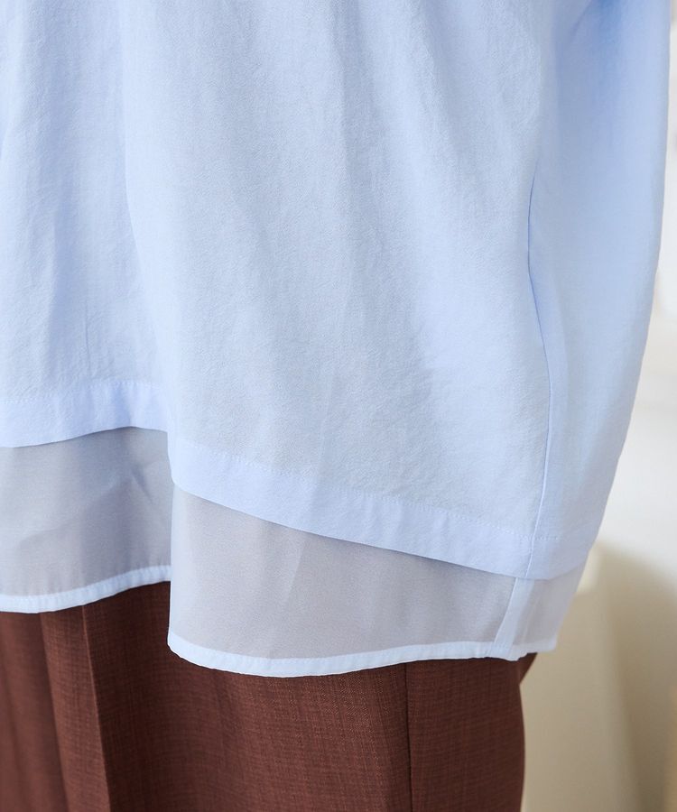 Green Parks「裾レイヤードショートスリーブシャツ」|シャツ・ブラウス|