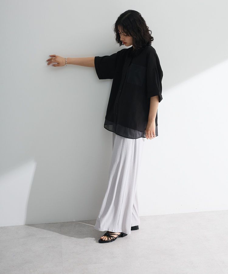 Green Parks「裾レイヤードショートスリーブシャツ」|シャツ・ブラウス|