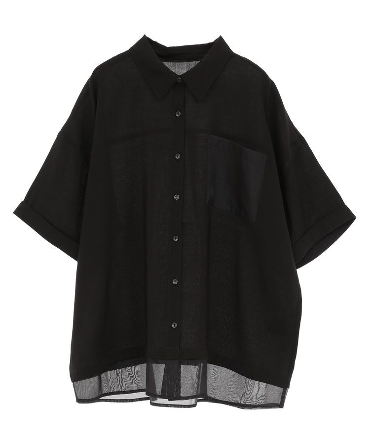 Green Parks「裾レイヤードショートスリーブシャツ」|シャツ・ブラウス|