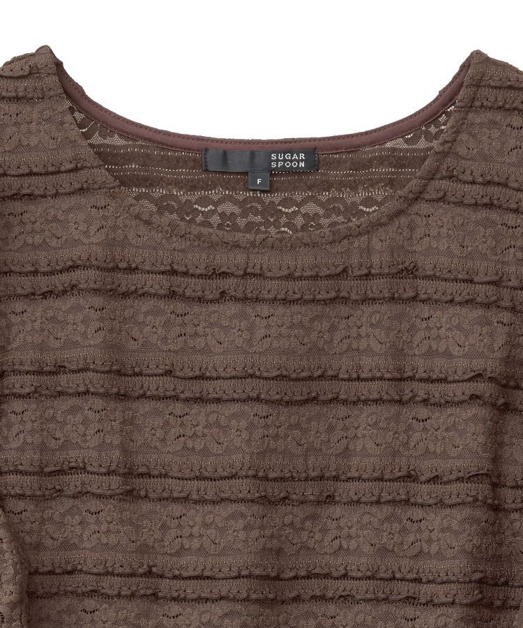 Green Parks「・SUGAR SPOON レースフリルプルオーバー」|Tシャツ・カットソー|