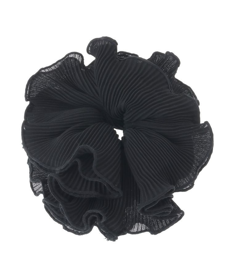 Green Parks「・HALF TIME プリーツシフォンシュシュ」|その他|Black