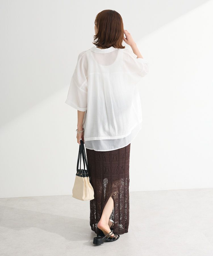 Green Parks「裾レイヤードショートスリーブシャツⅡ」|シャツ・ブラウス|