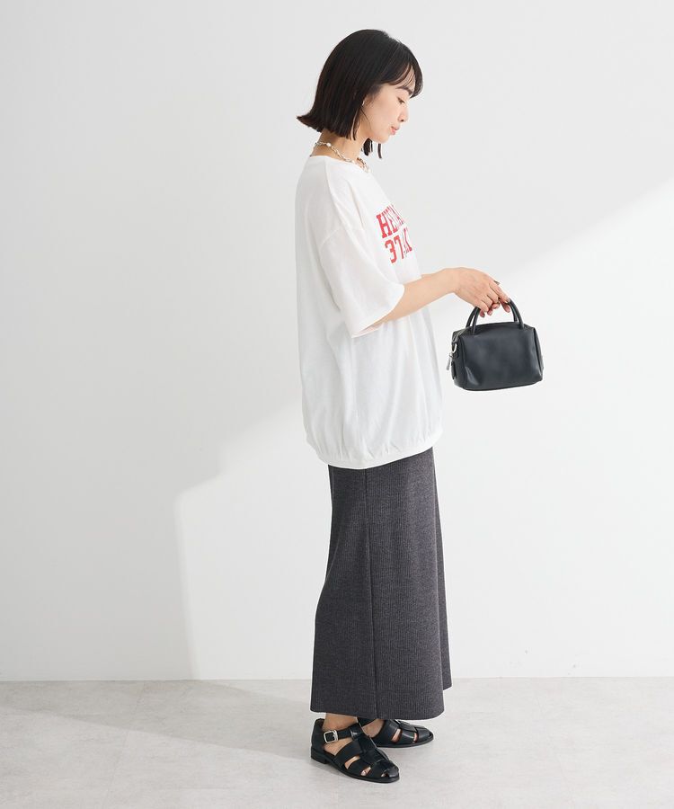 Green Parks「カレッジロゴ刺繍5分袖チュニック」|チュニック|