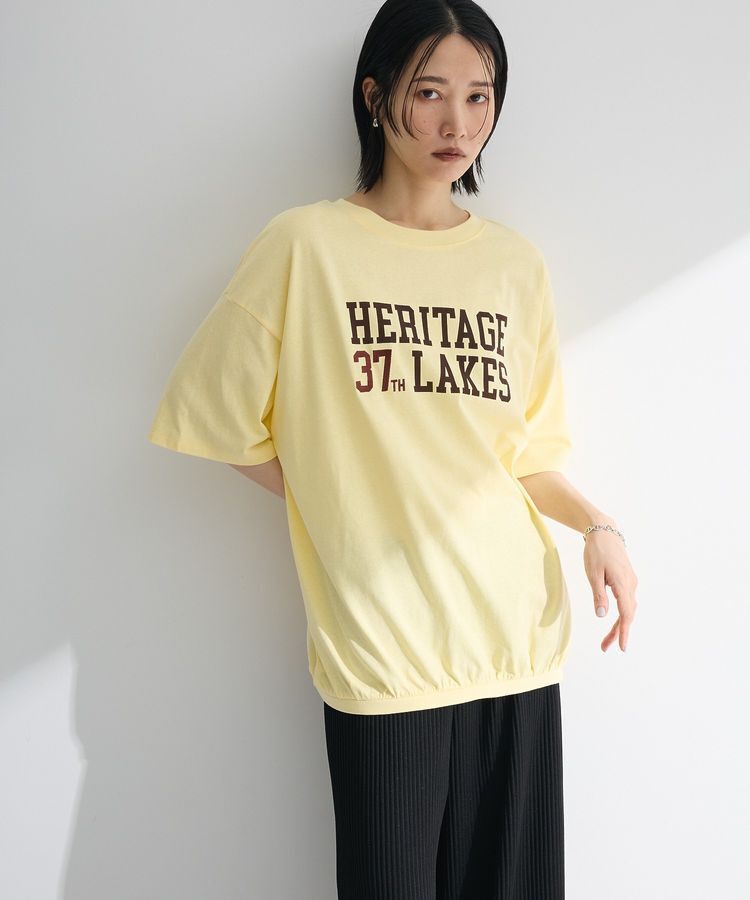 Green Parks「カレッジロゴ刺繍5分袖チュニック」|チュニック|