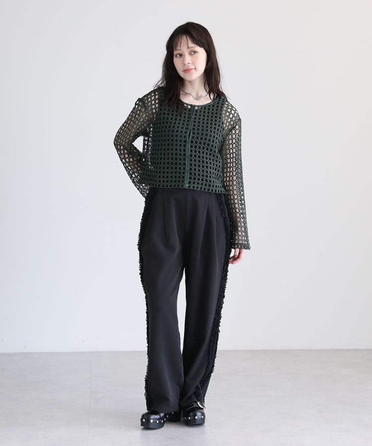 Green Parks「・swing by サイドフリルワイドパンツ」|その他|