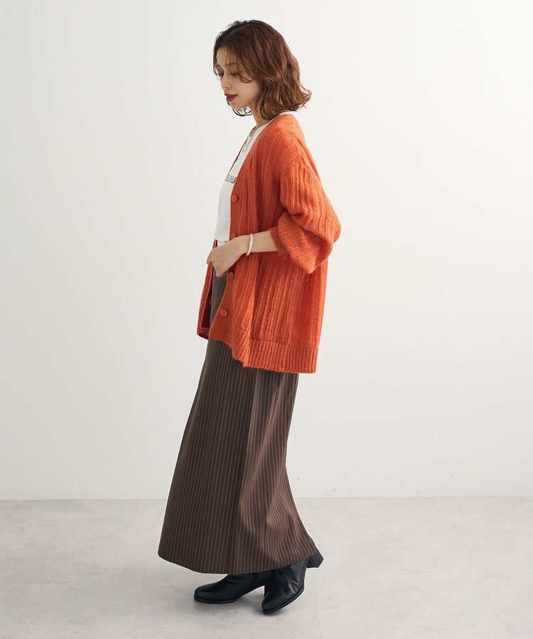 Green Parks「シアーニットVネックカーディガン」|カーディガン|