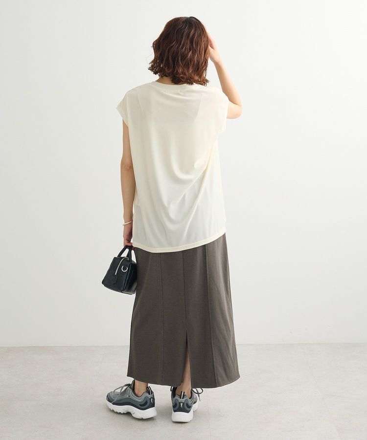 Green Parks「ドロストイージーウエスト裏毛Iラインスカート」|タイト|