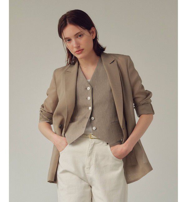 allureville「ワルツシアーオーガンジャケット」|テーラードジャケット|