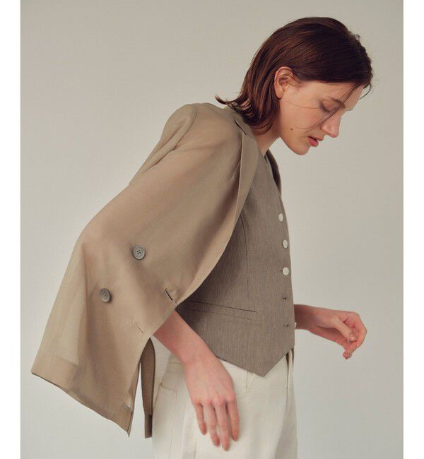 allureville「ワルツシアーオーガンジャケット」|テーラードジャケット|