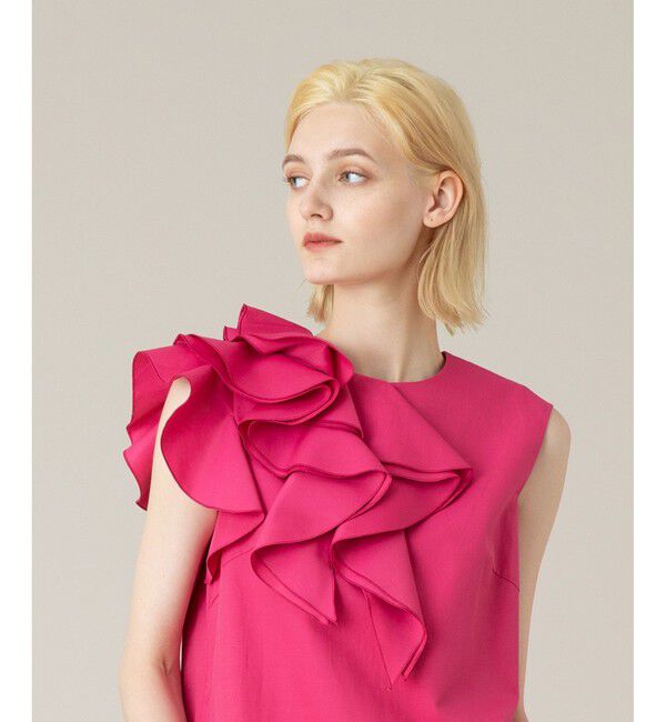 LOULOU WILLOUGHBY「【LOULOU WILLOUGHBY】アシメフリルワンピース」|ワンピース|