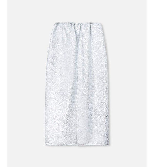 allureville「メタリックジャガードナロースカート」|タイト|