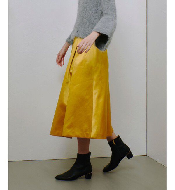 allureville「アセテートサテンボンディングスカート」|フレア|