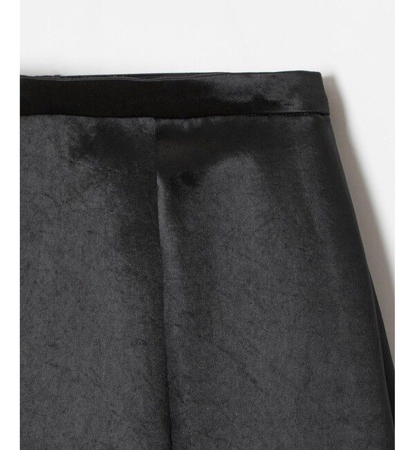 allureville「アセテートサテンボンディングスカート」|フレア|