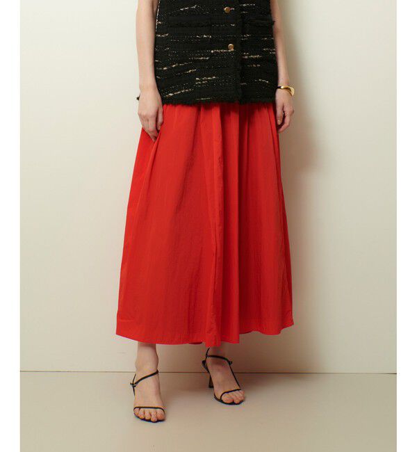 allureville「ナイロンタフタシャーリングスカート」|スカート|