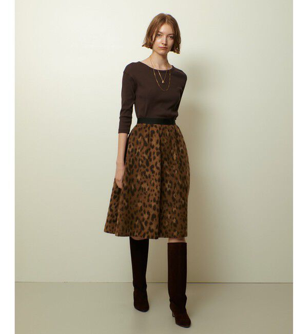 allureville「テレコ3/4スリーブボートネックプルオーバー」|Tシャツ・カットソー|