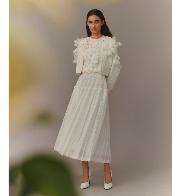 LOULOU WILLOUGHBY「【LOULOU WILLOUGHBY】カールマイヤープリーツスカート」|スカート|ホワイト