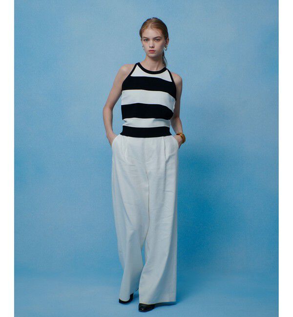 LOULOU WILLOUGHBY「【LOULOU WILLOUGHBY】カノコワイドボーダータンク」|ニット・セーター|