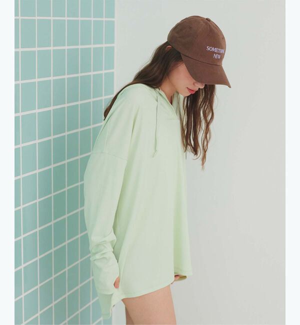 SEA DRESS「オーバーシルエットラッシュパーカープルオーバー」|ビキニトップス|