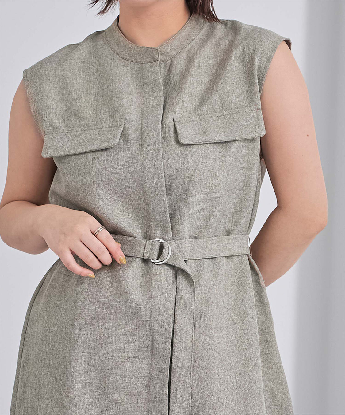 ur's「リネンライクノースリーブトップス」|シャツ・ブラウス|