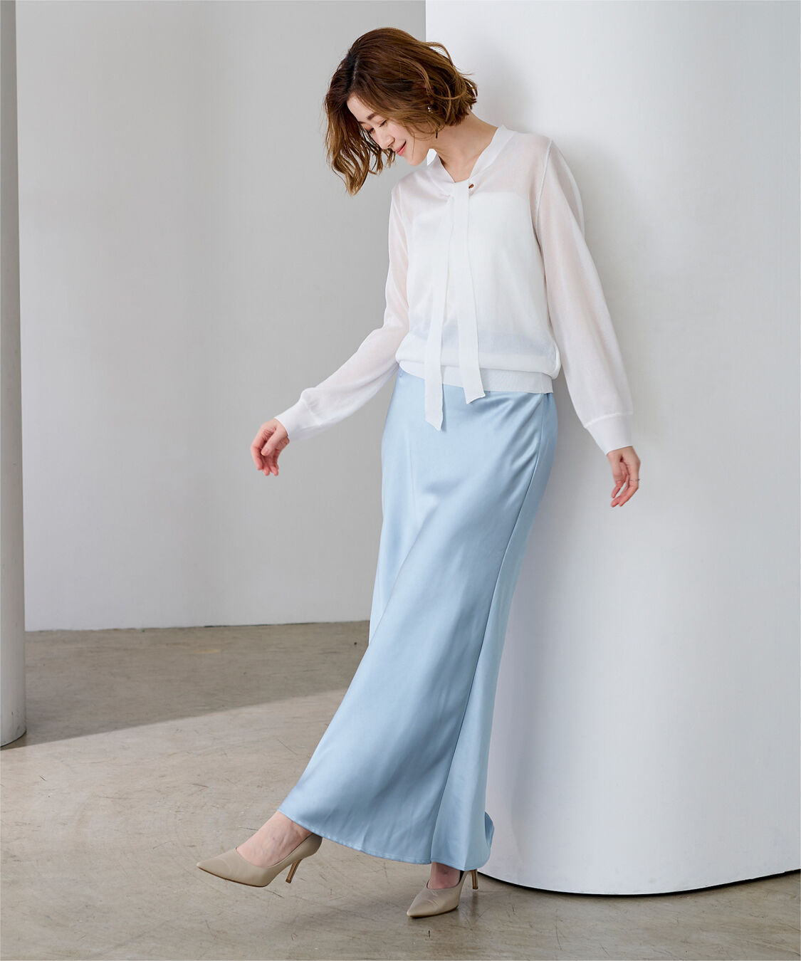 ur's「サテンマーメイドマキシスカート」|スカート|