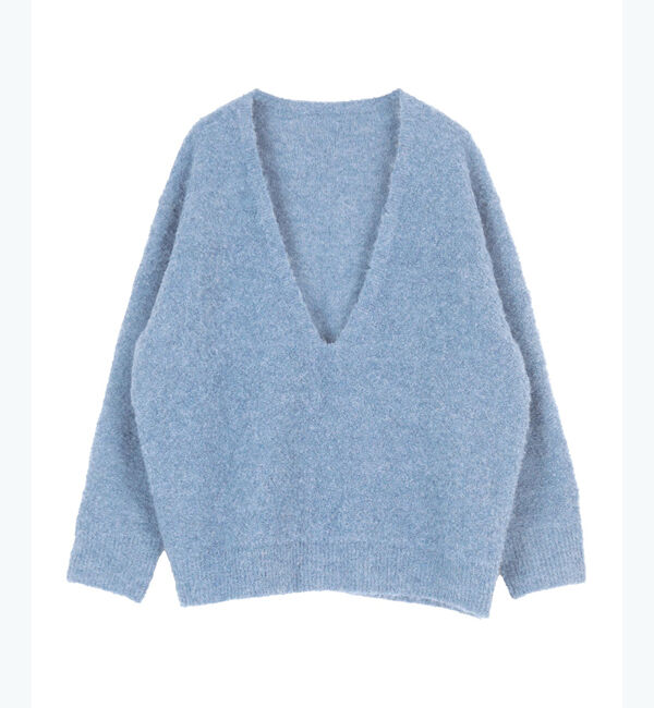titivate「深Vネックボリュームスリーブニット」|ニット・セーター|