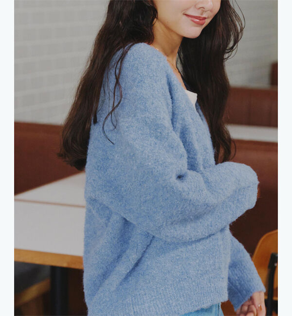 titivate「深Vネックボリュームスリーブニット」|ニット・セーター|