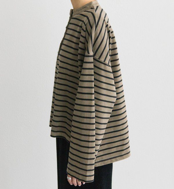  「ピグメントボーダーヘンリーネックカットソー」|Tシャツ・カットソー|