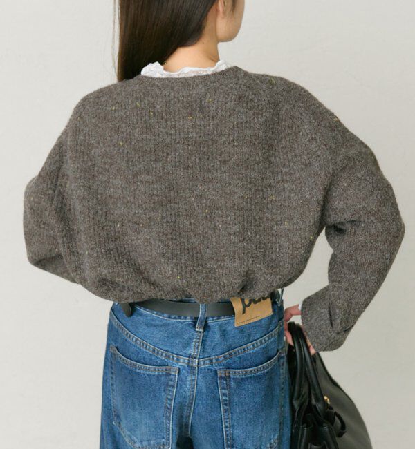  「ネップクルーネックニットプルオーバー」|キャミソール|