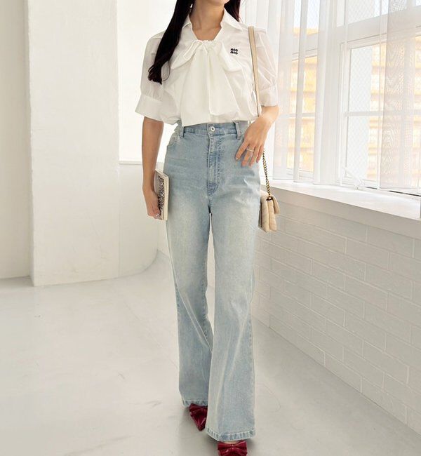  「【WEB限定】ストレッチ美脚デニムパンツ」|その他|