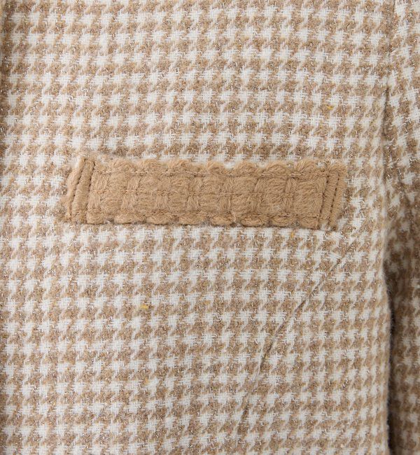  「【セットアップ対応】ノーカラーツイードジャケット」|ダウンベスト・ベスト|