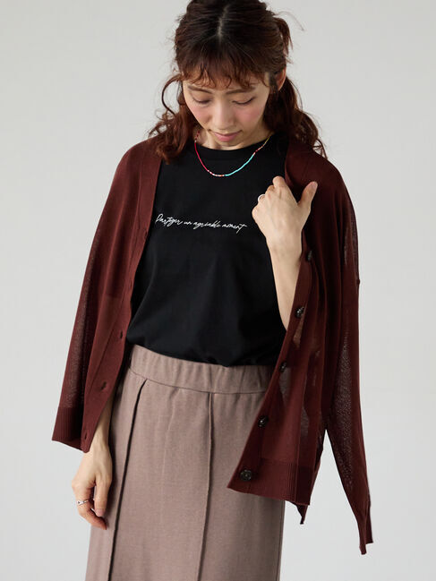 Lugnoncure「麻タッチリラックスカーディガン」|カーディガン|ブラウン