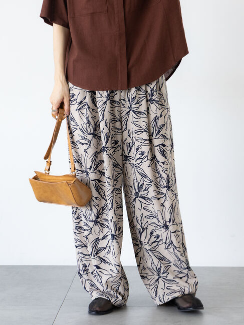 Lugnoncure「柄アソートイージーパンツ」|その他|ベージュ