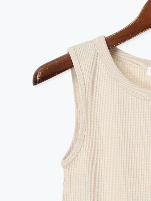 Te chichi TERRASSE「ワッフルクルーネックタンクトップ」|タンクトップ|