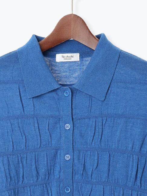 Te chichi TERRASSE「シャーリング衿付きカーディガン《2025autumn catalog item》」|カーディガン|