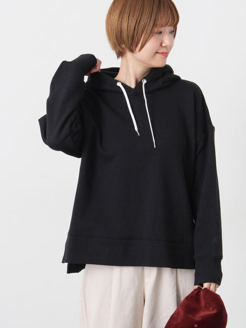 Lugnoncure「ソフト裏毛サイドスリットパーカ」|その他|ブラック