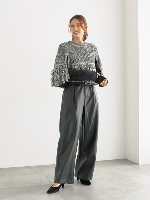 Te chichi「ループ編みポンチョ」|ニット・セーター|