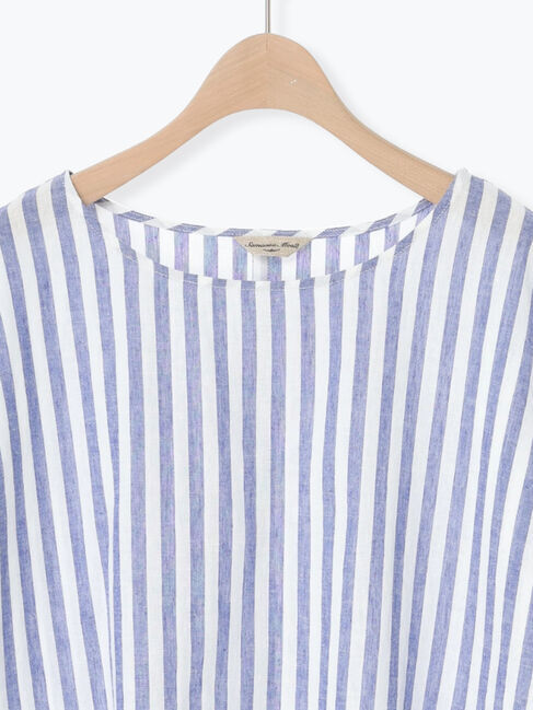 Samansa Mos2「◎綿麻柄アソートボートネックブラウス」|シャツ・ブラウス|