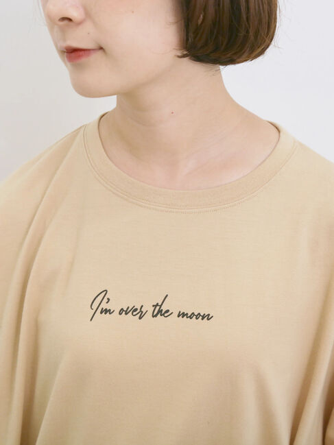 Samansa Mos2 blue「◎【接触冷感】ロゴプリントチュニック」|Tシャツ・カットソー|