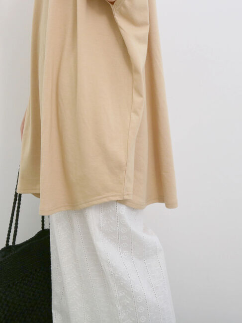 Samansa Mos2 blue「◎【接触冷感】ロゴプリントチュニック」|Tシャツ・カットソー|