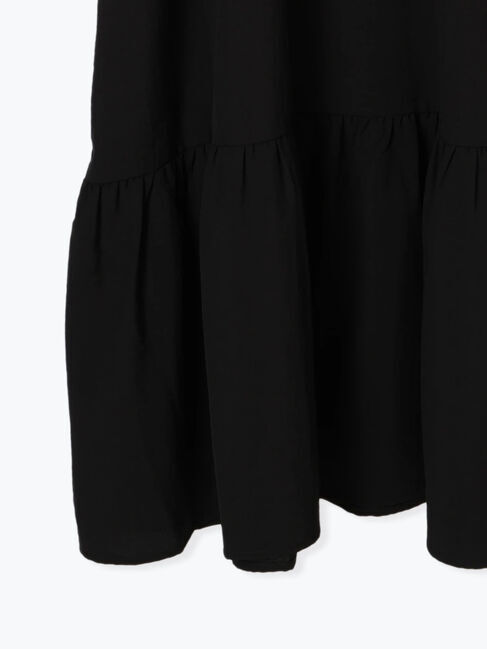 Samansa Mos2 blue「リネンタッチマキシティアードワンピース」|ワンピース|