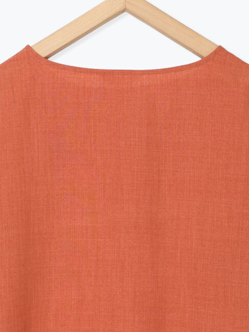 Samansa Mos2 blue「リネンタッチワイドブラウス」|シャツ・ブラウス|