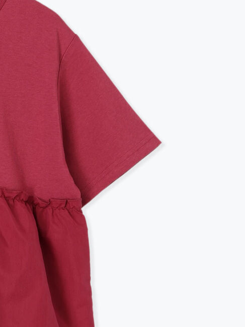 Samansa Mos2 blue「【接触冷感】ドッキングティアードプルオーバー」|Tシャツ・カットソー|