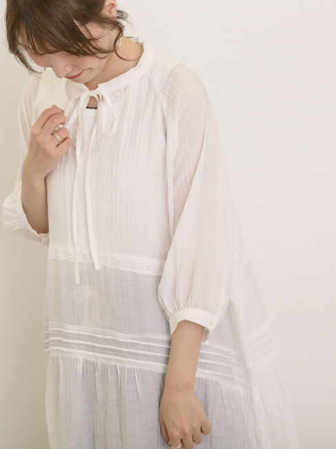 Samansa Mos2「【S/Mサイズ】◎レース切替ワンピース」|ワンピース|