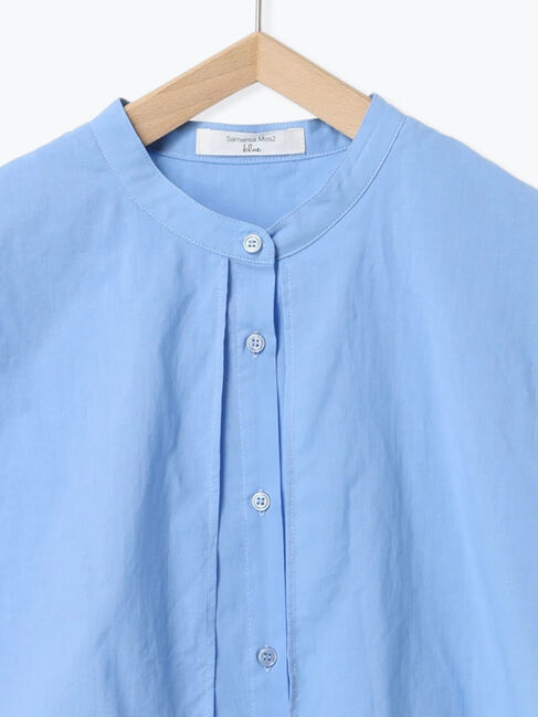 Samansa Mos2 blue「ケープブラウス」|シャツ・ブラウス|
