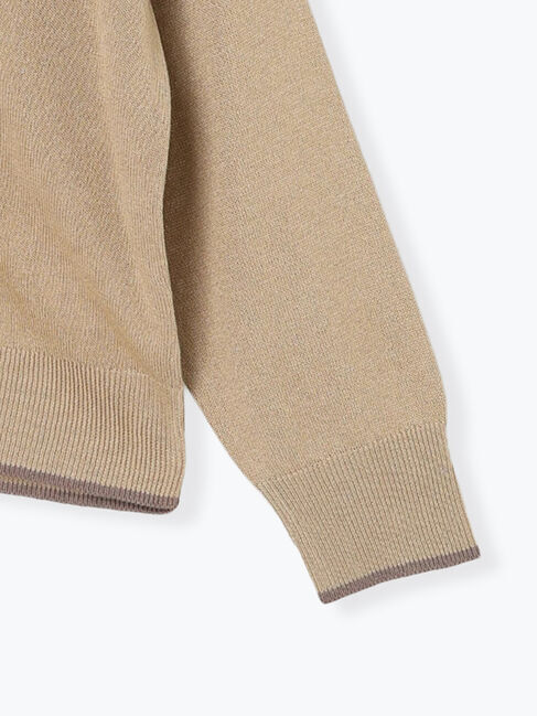 Samansa Mos2 blue「配色Vネックカーディガン」|カーディガン|