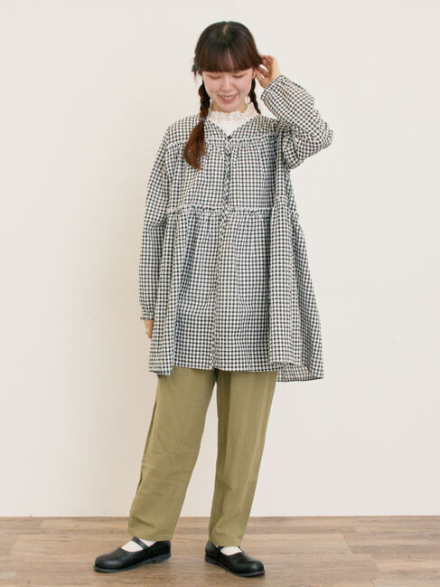 Samansa Mos2「◎サッカーチェックチュニック」|シャツ・ブラウス|