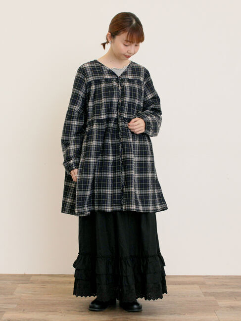Samansa Mos2「◎サッカーチェックチュニック」|シャツ・ブラウス|