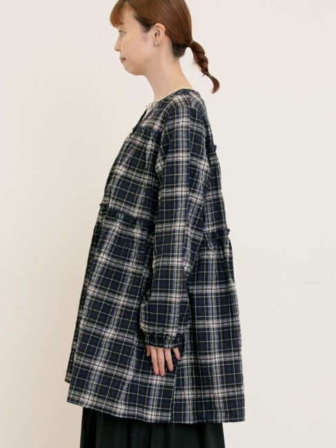 Samansa Mos2「◎サッカーチェックチュニック」|シャツ・ブラウス|