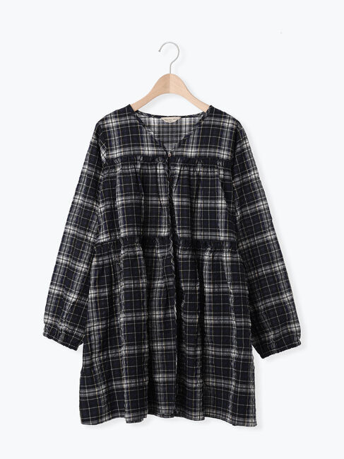 Samansa Mos2「◎サッカーチェックチュニック」|シャツ・ブラウス|